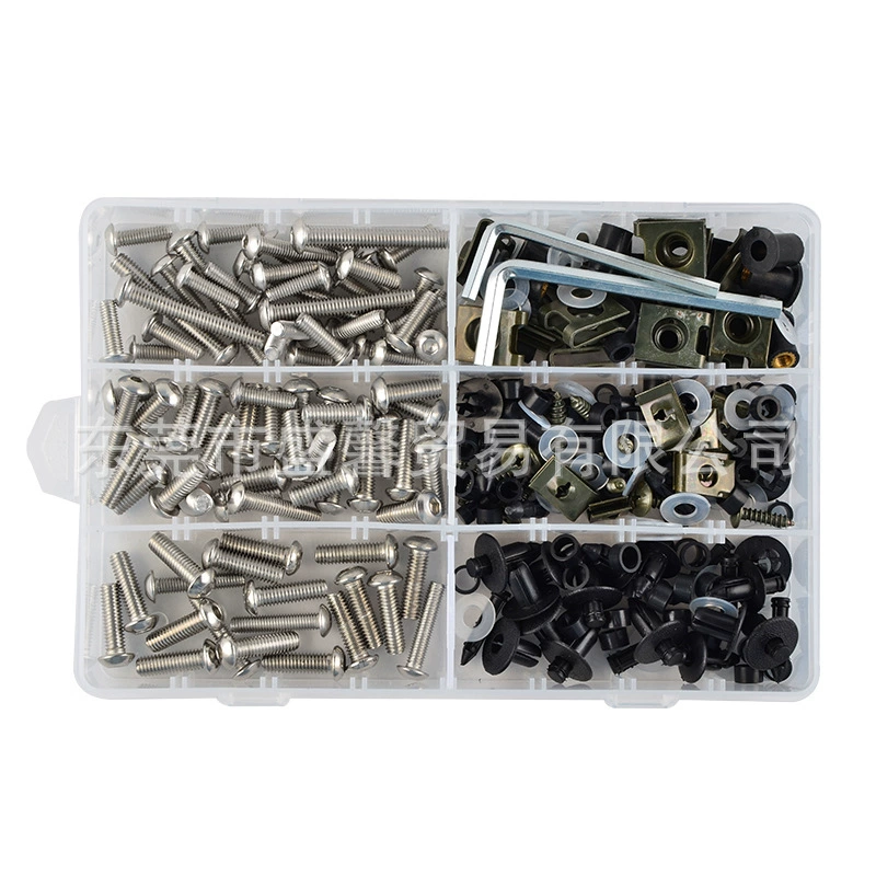 223 шт., болт для модификации корпуса лобового стекла мотоцикла, набор зажимов, пряжка, винт из нержавеющей стали