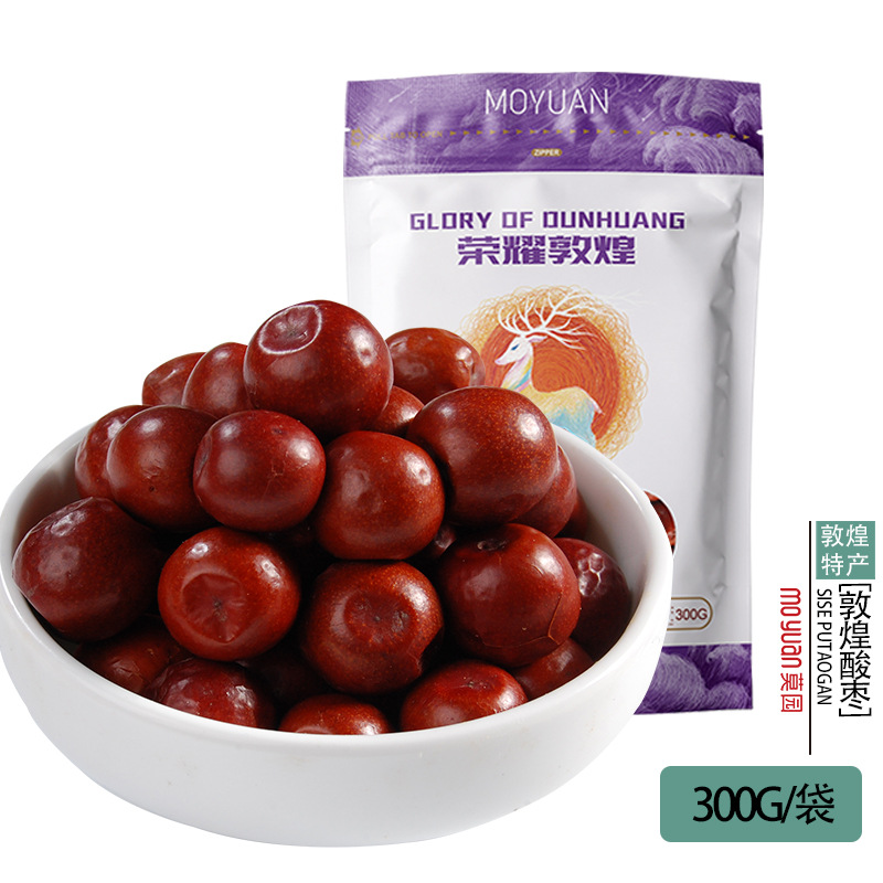 敦煌特产莫园酸枣300克袋甘肃小吃零食原味枣干敦煌旅游伴手礼|ru