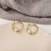 Fashionable earrings from pearl, European style, simple and elegant design
