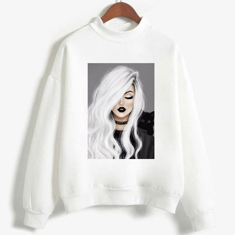 Round Neck Long Sleeve Ariana Grande Print Sweatershirt NSYKD86489