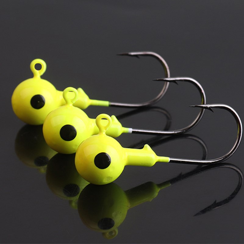 10 PCS Jig Head lure Bass Trout walleye Fresh Water Fishing Lure