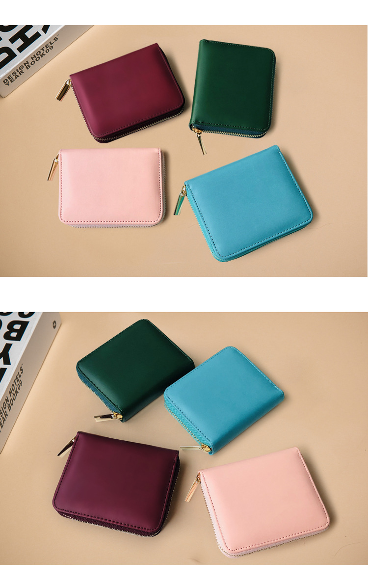 Korean New Fashion Zipper Leisure Small Card Bag Id Card Holder Women's Small Wallet Wholesale display picture 4