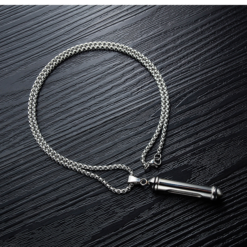 Titanium Steel Opens Pet Casket Necklace display picture 3