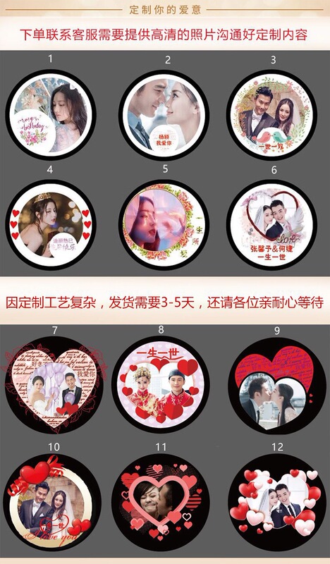 Silver nano projection lettering black and white photo color photo two-dimensional code, jewelry, personalized production