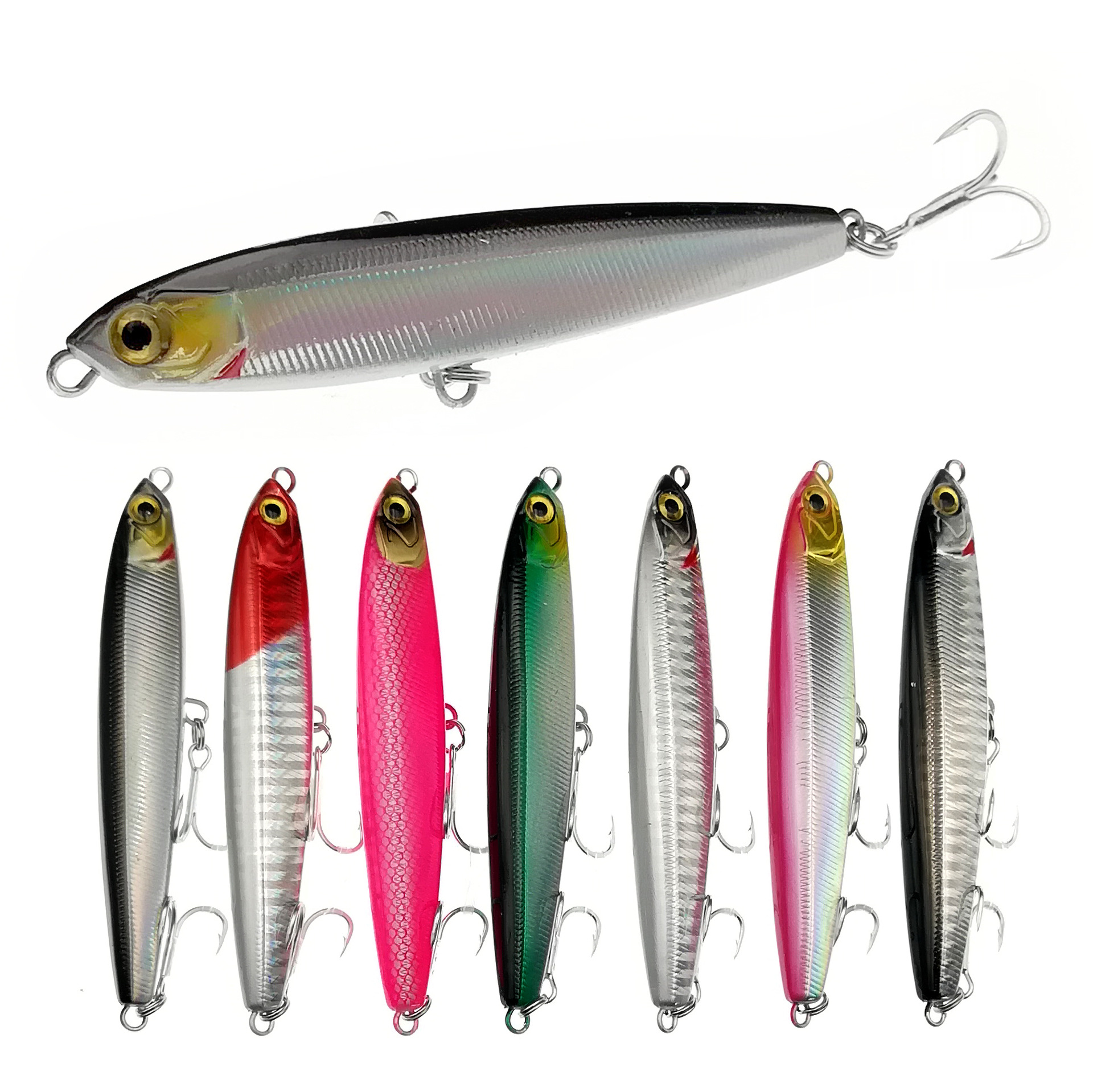 Floating Minnow Fishing Lures 7 Colors Hard Plastic Baits Minnow Lures Bass Trout Saltwater Sea Fishing Lure