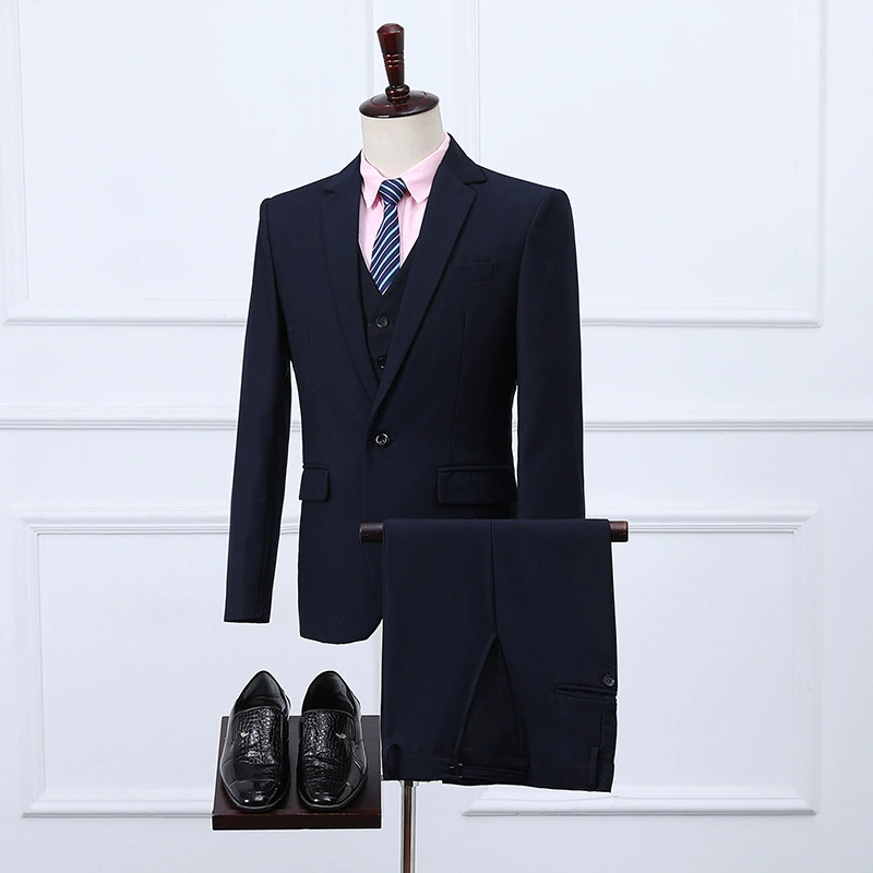 Комплект для отеля, классический костюм в обтяжку, slim fit, 3 предмета