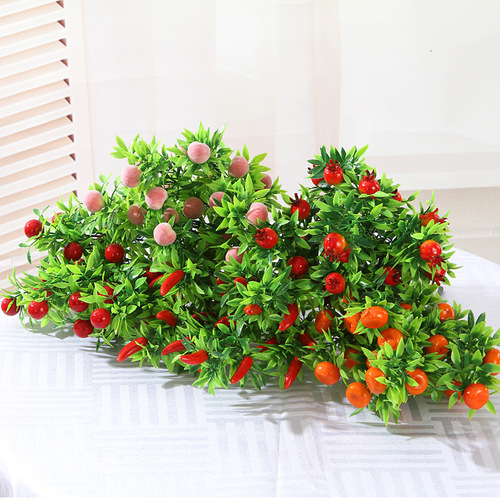 Simulated fruit bouquets, fake flowers wholesale, green plant pots, simulated bouquets, indoor flower ornaments 9.9 yuan supply