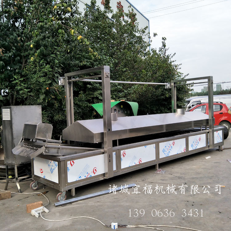电加热油炸机 宜福自动控温麻花油炸机  江米条油炸生产线多少钱