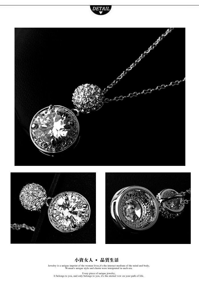 Micro-inlaid Zircon Diamond Drill Pendant Clavicle Chain Adjustable Necklace Female Models Wholesale display picture 2