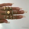 Trend ring, European style, flowered, boho style