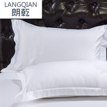 白色枕頭罩賓館床上用品 可批發廠家酒店全棉貢緞枕套
