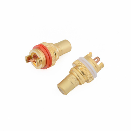 American CMC pure copper gold-plated lotus base RCA female socket audiophile power amplifier lotus jack tube audio terminal sound and music
