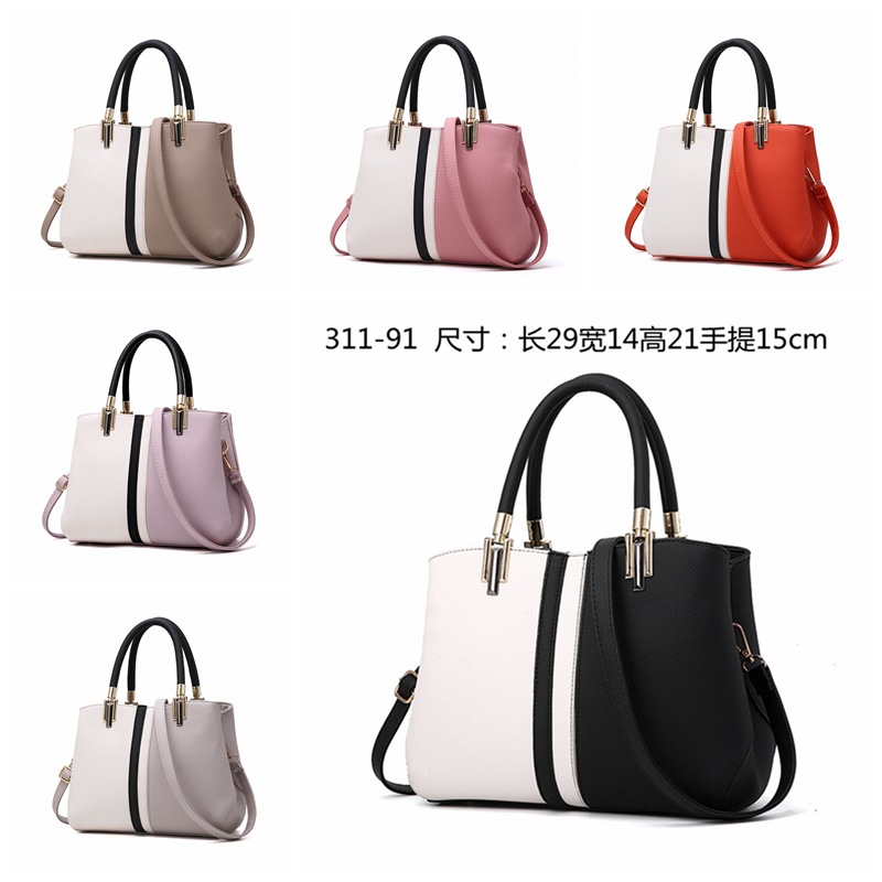 Autumn New Fashion Handbag Large Capacity Contrast Color Single Shoulder Messenger Bag