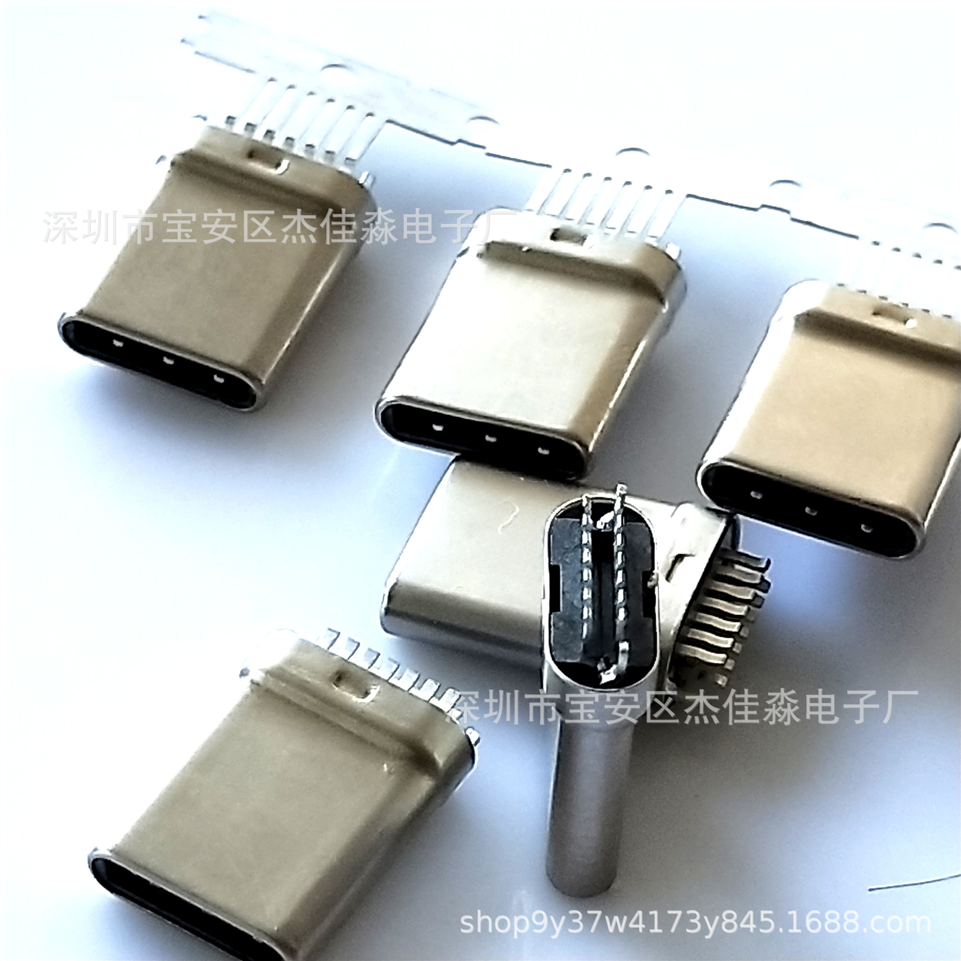 TYPE-C夹板0.8mm公头华为接口14P短体夹板式7.8USB3.1连接器卯合-阿里巴巴