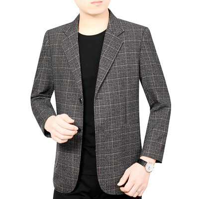 2019春季新款休闲西服男修身商务上衣外套青年韩版单西男士小西装|ms