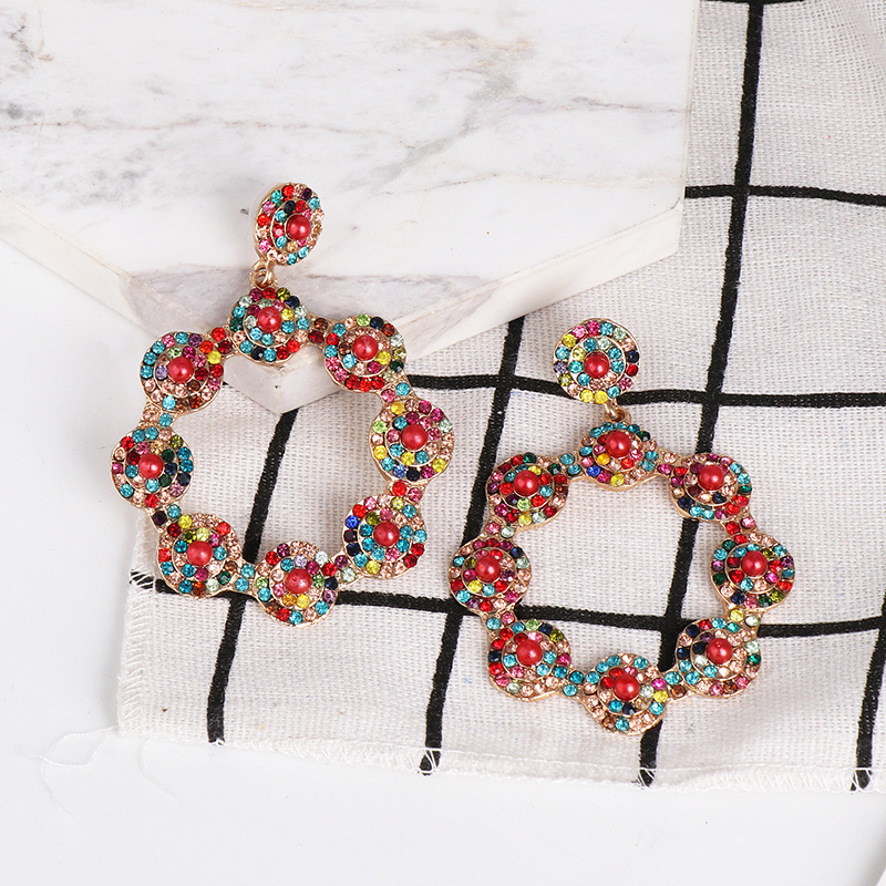 Colored Diamond Earrings Women's Crystal Earrings display picture 6