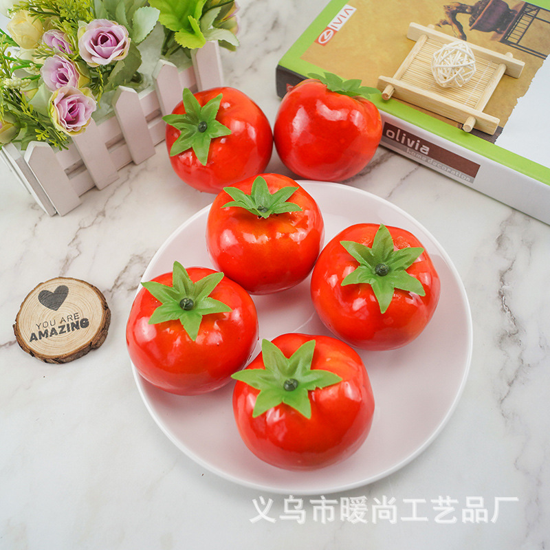 Simulación espuma tomate modelo apoyos falsos juguetes de frutas y verduras decoración del gabinete del hogar adornos