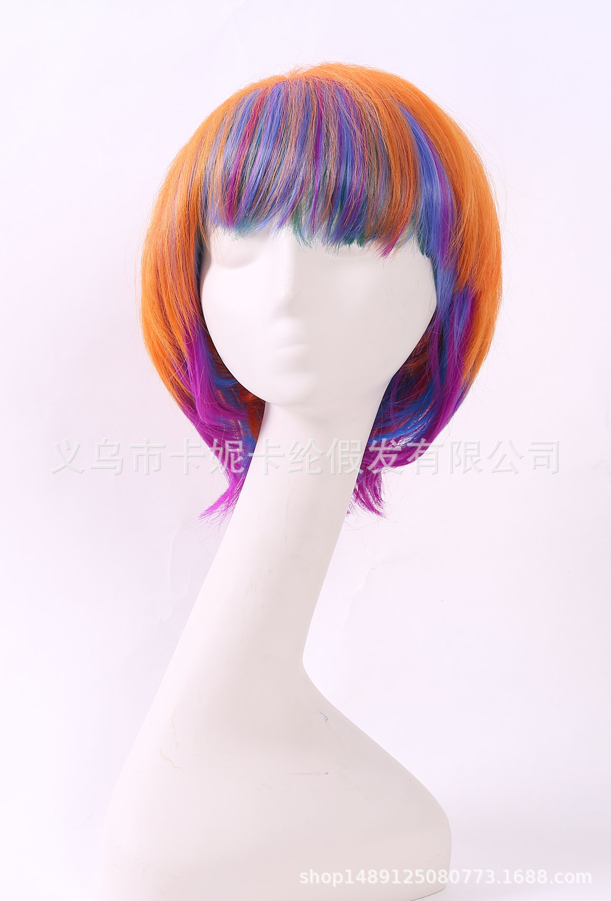 Bob estudiantes de cabello corto europeo y americano nuevo estilo de color mezclado