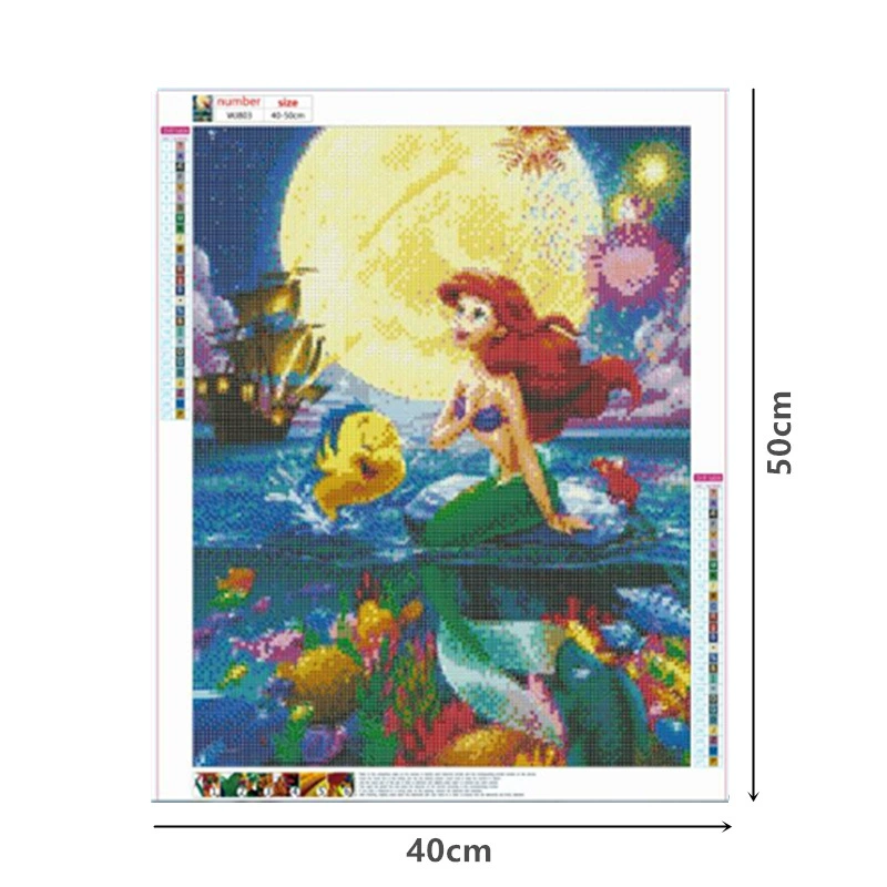 Посадочная плитка для Diamond Painting, Little Mermaid, стирка стразов, вышивка, прямые продажи от производителя