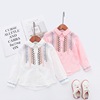 new pattern Spring Foreign trade The original single- brand Children's clothing girl children Embroidery pure cotton Long sleeve shirt girl shirt wholesale