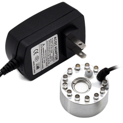 新品低水位12燈金屬霧化頭魚缸霧化器噴霧頭超聲波水霧加濕器造霧