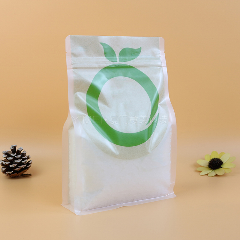 专业生 产休闲食品透明八边封平底袋 八边封袋食品袋 透明自立袋