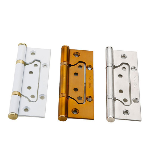 Factory direct sales modern simple stainless steel sub-assembly Chinese 4-inch wooden door interior door bearing folding thickened folding
