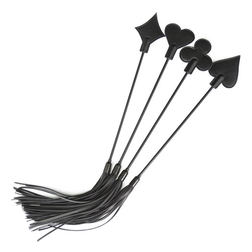 Factory store wholesale sex toys leather heart-shaped hand clap tassel whip plum square spades poker-shaped whip