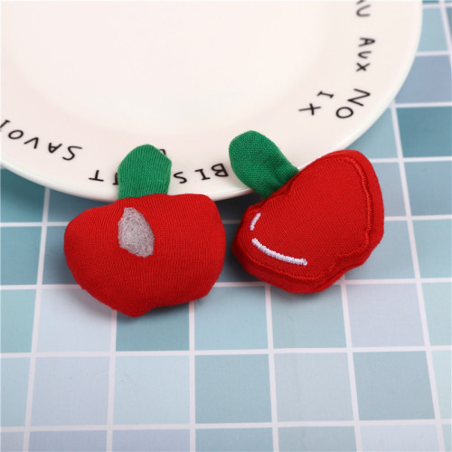 Brooch filled with cotton apple banana vegetable plush cartoon scarf children's clothing luggage accessories mobile phone clothing accessories wholesale