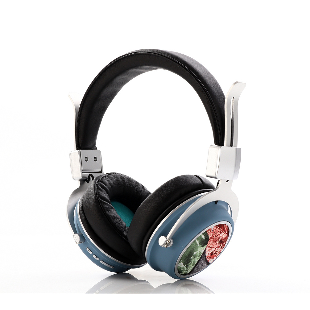 新款无线头戴式蓝牙耳机5.0方案左右立体声音乐耳机 插卡折叠耳机