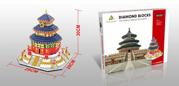 YZ микро частиц аккумуляционная игрушка конструктор серия 052-071 66519 Замок 076 Париж Дева Virgin