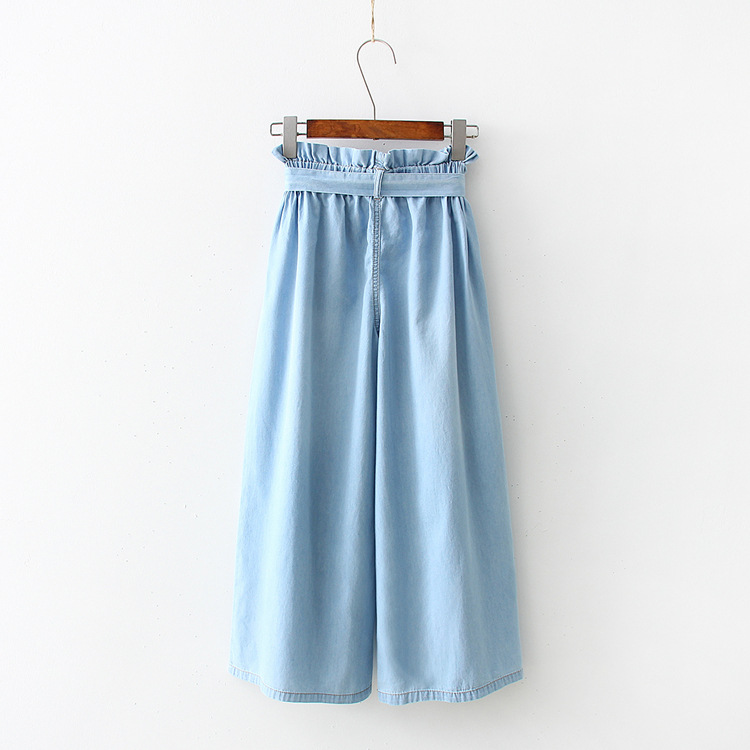 Fashion Solid Color Cotton Ankle-length Washed Wide Leg Pants display picture 7