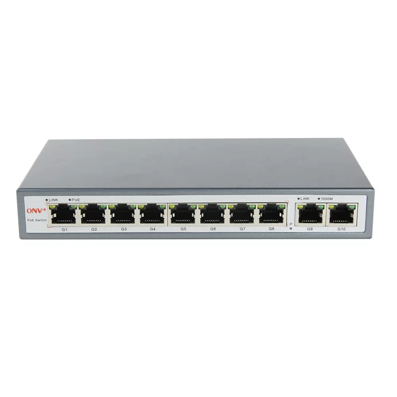 Gigabit 8+2 POE питание, мониторинговый коммутатор сети ONV-POE33108P от Everbright, 10-портовый, 48V стандарт