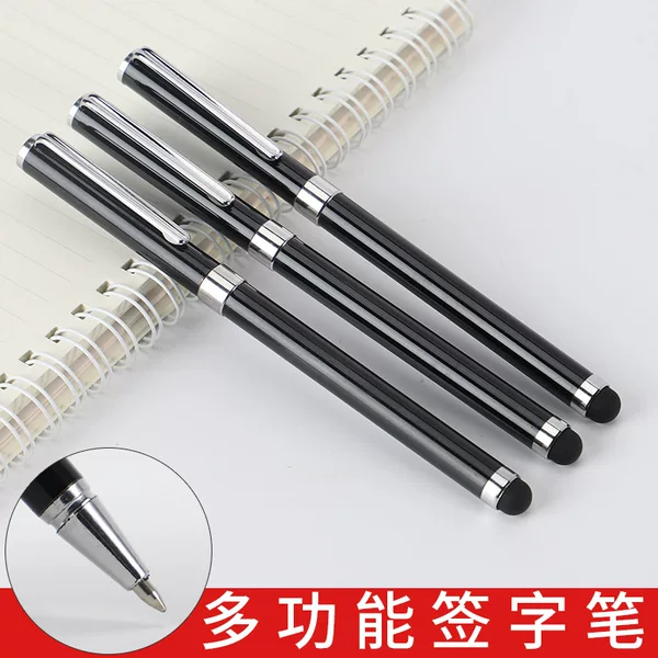 Factory supply metal ballpoint pen signature pen neutral multi-function touch printable LOGO