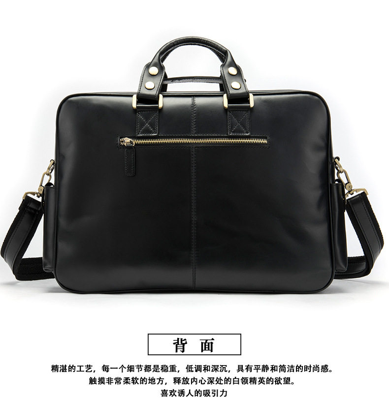 Túi du lịch nam da bò thật cổ điển Âu Mỹ dung tích lớn 42×13×30 cm — Cà phê, Màu nâu, Đỏ rượu chi tiết 26