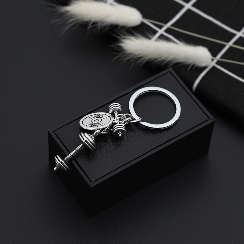 Explosion Key Chain Personality Fitness Master Series Barbell Dumbbell Dumbbell Key Chain Small Pendant Accessories Wholesale Nihaojewelry display picture 2