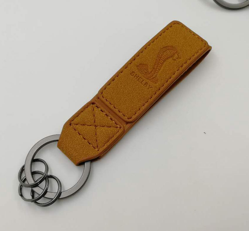 汽車車標鑰匙扣定制 汽車鑰匙扣 真皮鑰匙圈 鑰匙包潮牌Supreme扣