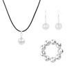 Accessory, pendant, necklace and earrings, set, European style, simple and elegant design