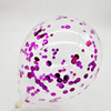 Round balloon, transparent nail sequins contains rose, 12inch, pink gold