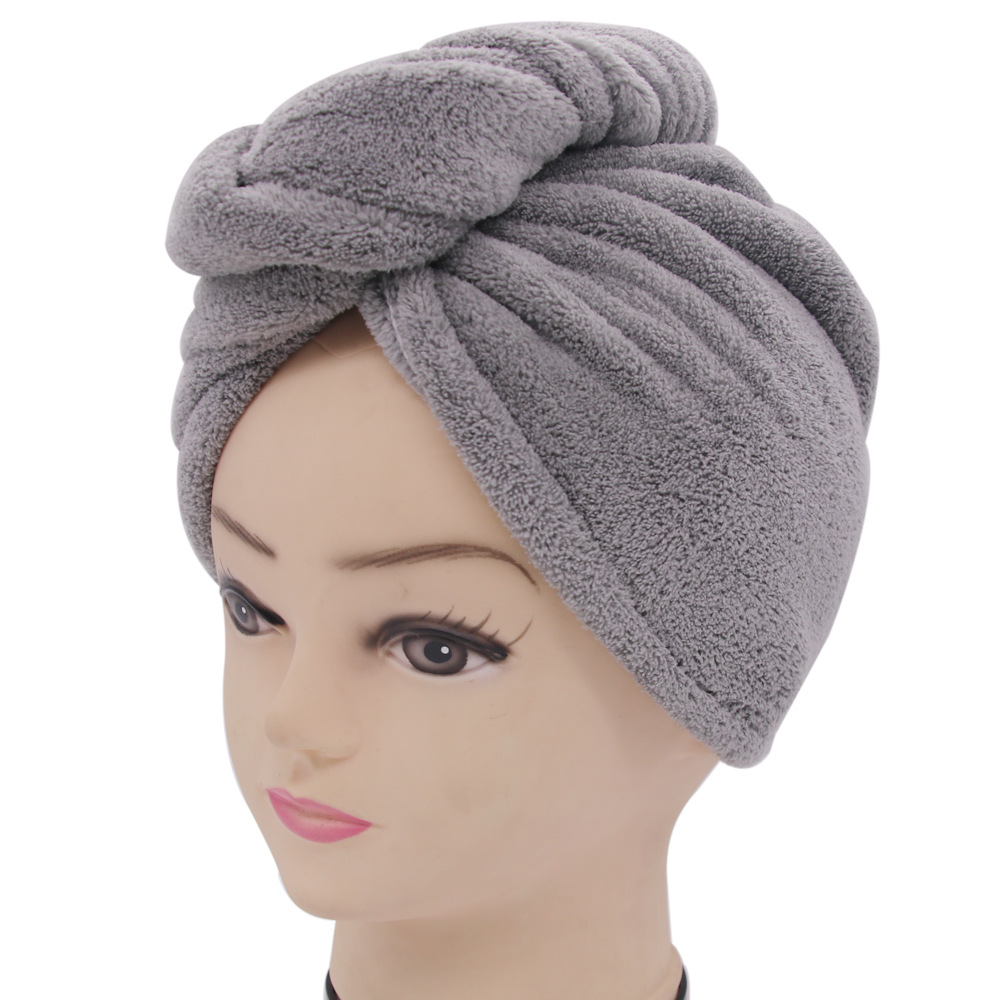 Manufactor Produce wholesale Soft Skin-friendly water uptake enlarge thickening Coral fast Dry hair cap Shower cap