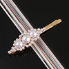 Hairgrip from pearl, woven hair accessory handmade with bow, European style, simple and elegant design, knit yourself