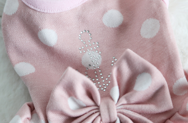 波点烫钻蝴蝶结裙