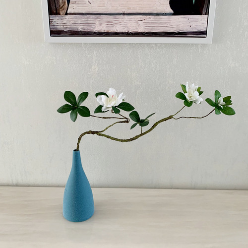 Artificial flower azalea, soft foamed, short dead branch artificial flower, home decoration, high-end azalea wedding style