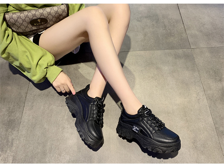 Women's Sports Solid Color Round Toe Chunky Sneakers display picture 6