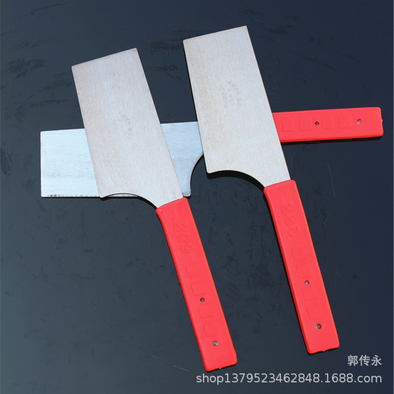 瓦岗寨红色胶柄双面瓦刀 建筑修砌钢制瓦刀 合金钢瓦工工具-阿里巴巴