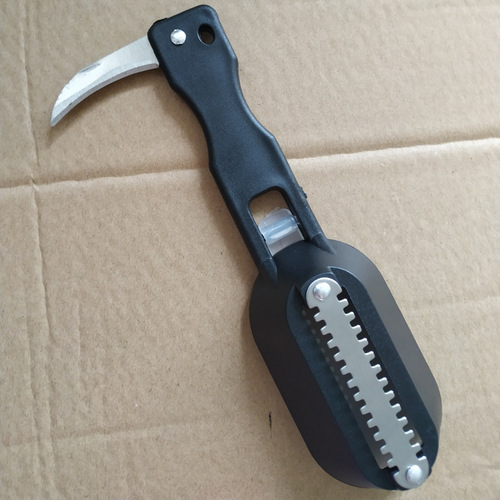 Stainless steel fish scale planer with cover fish scale scraper, fish killer, planer knife to remove fish scales, fish killer planer, fish scale brush