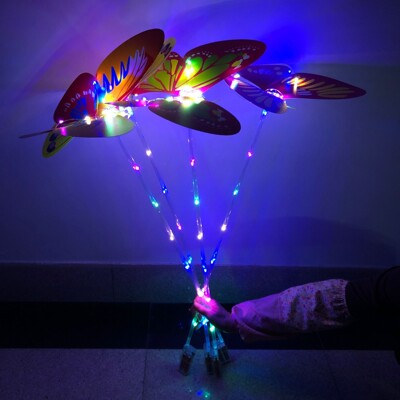 发光蝴蝶闪光花环兔耳朵仙女棒星空波波球地推摊夜市爆款玩具批发