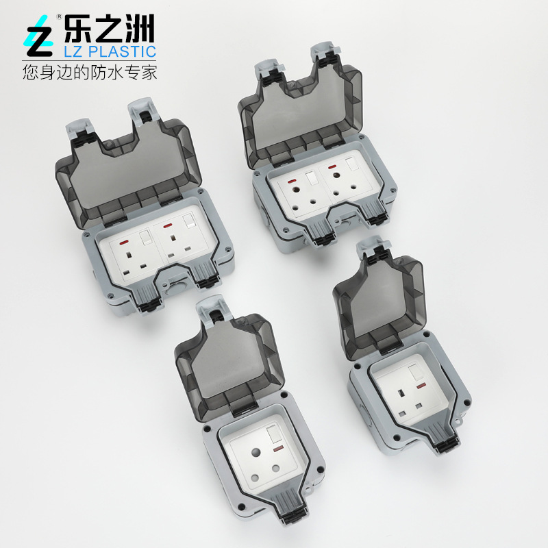 IP66 Rainproof Power Strip for Outdoor Use with Waterproof Wall Outlet