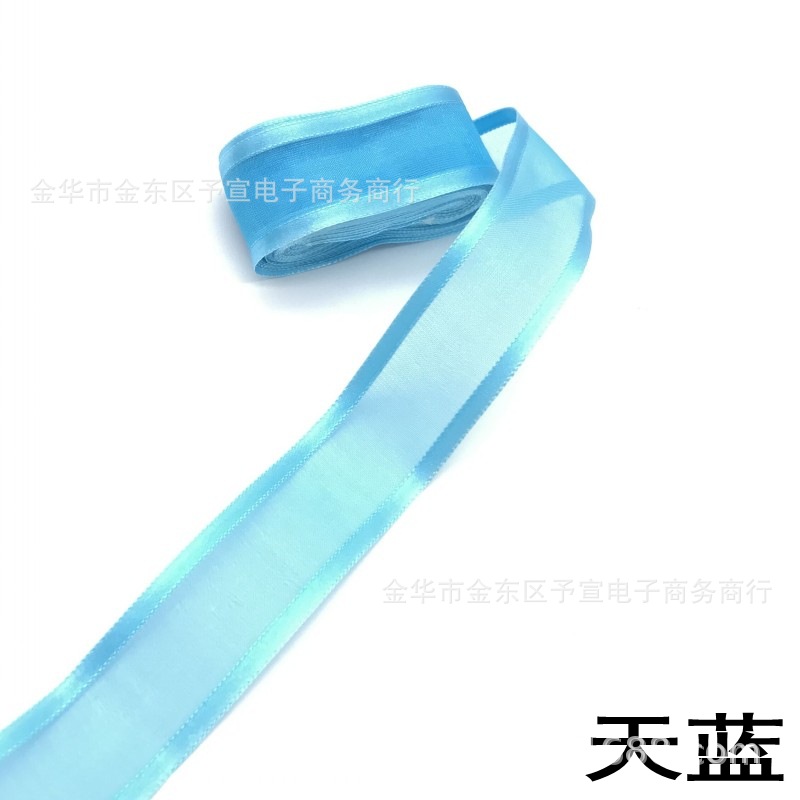 100 código 25mm borde ancho gasa de nieve cinturón gasa DIY hecho a mano al por mayor flores cinta Correa Accesorios