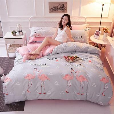 印花纯棉高密度四季款厂家批量直销全棉床上用品柔软四件套小清新|ru